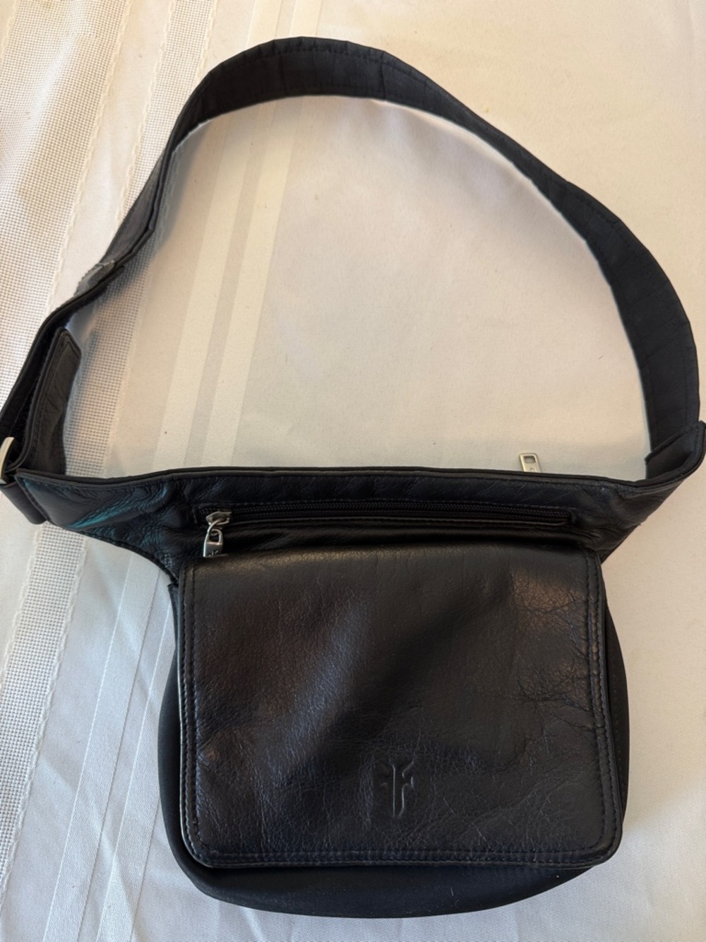 Frye Black Leather Belt Bag